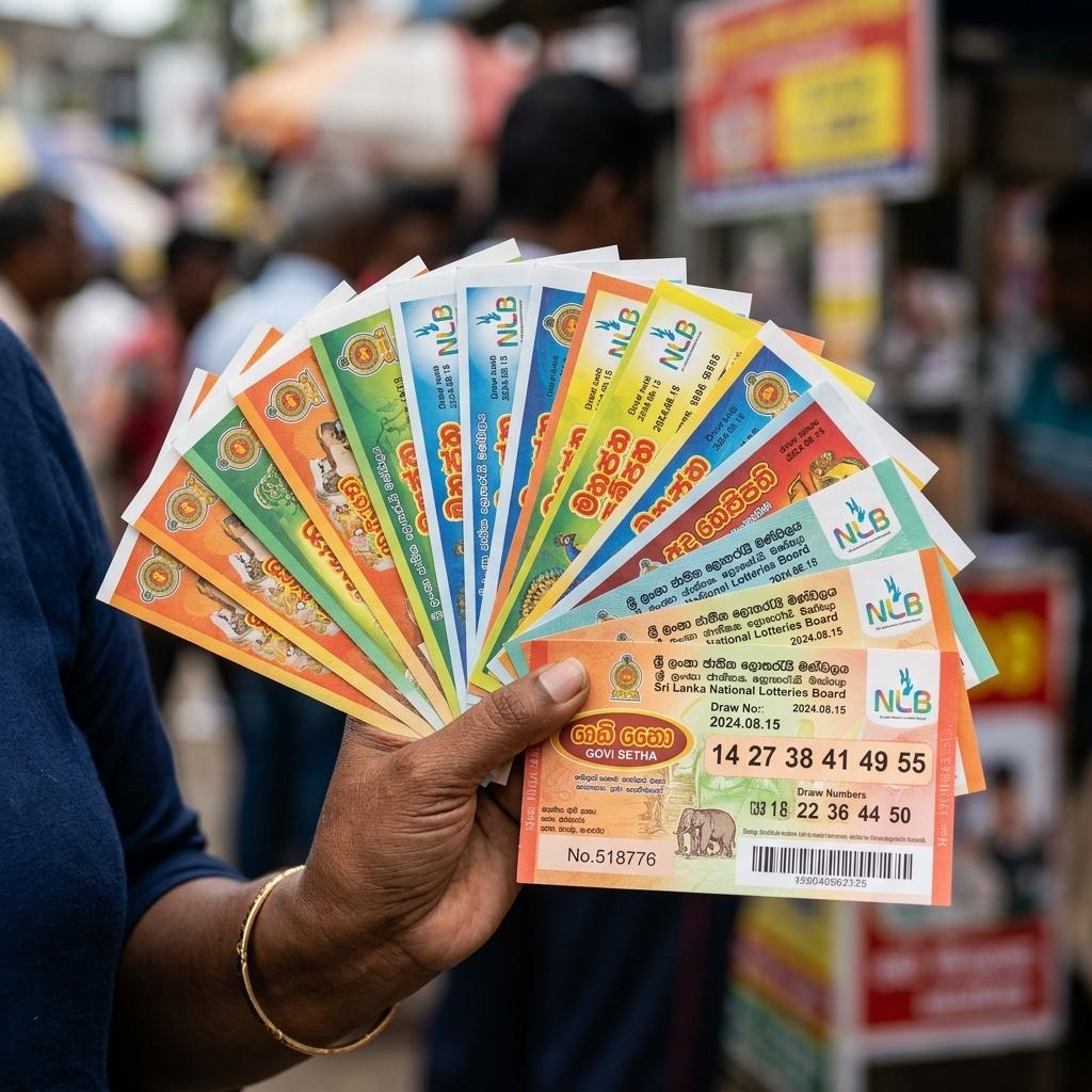 Sri Lankan lottery tickets representing trust and transparency